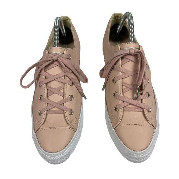 Converse Sneakers Womens Size 9.5 All Star Pink Leather Low Top Shoes‎ - Picture 5 of 10